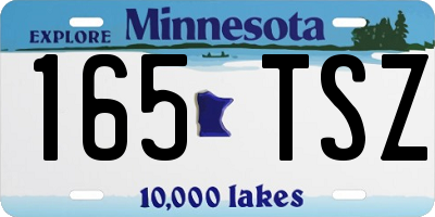 MN license plate 165TSZ