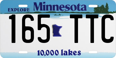 MN license plate 165TTC