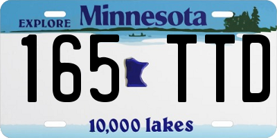 MN license plate 165TTD