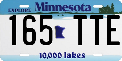 MN license plate 165TTE