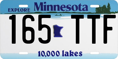 MN license plate 165TTF