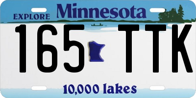 MN license plate 165TTK