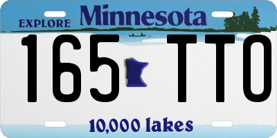 MN license plate 165TTO