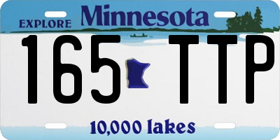 MN license plate 165TTP