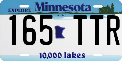 MN license plate 165TTR
