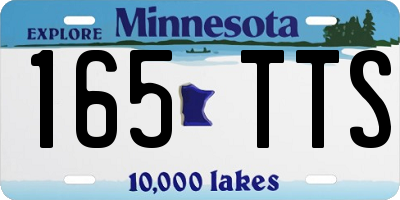 MN license plate 165TTS