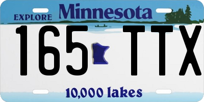 MN license plate 165TTX