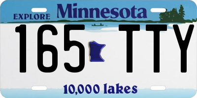 MN license plate 165TTY