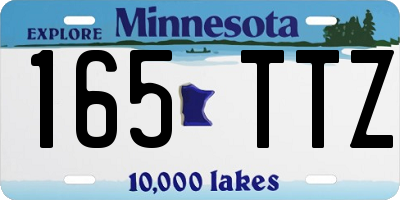 MN license plate 165TTZ