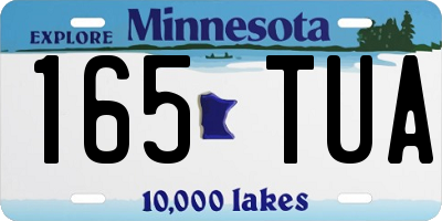 MN license plate 165TUA