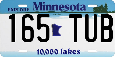 MN license plate 165TUB