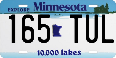 MN license plate 165TUL
