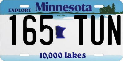 MN license plate 165TUN