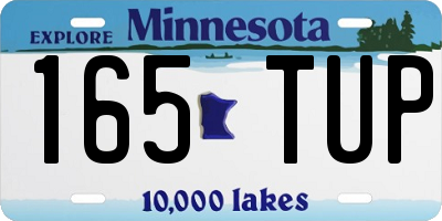MN license plate 165TUP