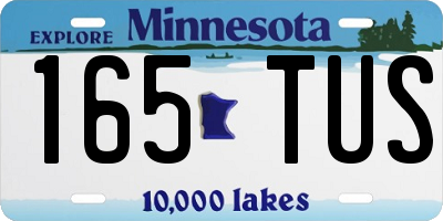 MN license plate 165TUS