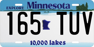 MN license plate 165TUV