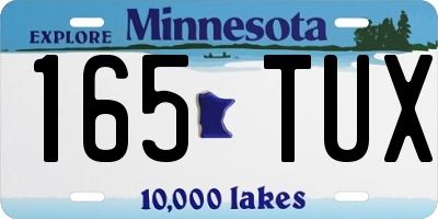 MN license plate 165TUX