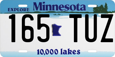 MN license plate 165TUZ