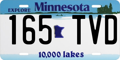 MN license plate 165TVD