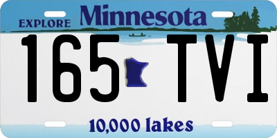 MN license plate 165TVI