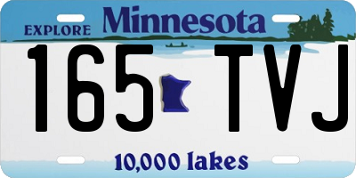 MN license plate 165TVJ