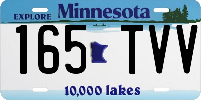 MN license plate 165TVV