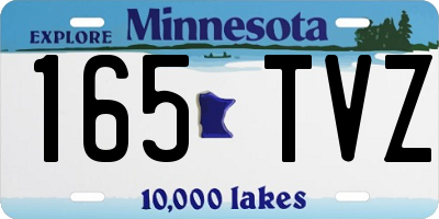 MN license plate 165TVZ