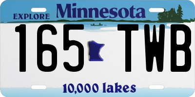 MN license plate 165TWB