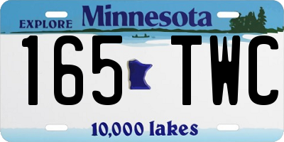 MN license plate 165TWC