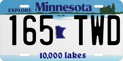 MN license plate 165TWD