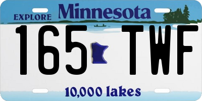 MN license plate 165TWF