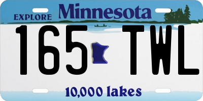 MN license plate 165TWL
