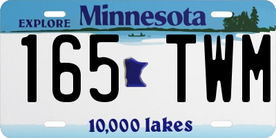 MN license plate 165TWM