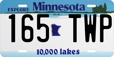 MN license plate 165TWP