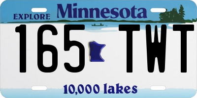 MN license plate 165TWT