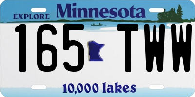 MN license plate 165TWW