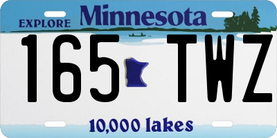 MN license plate 165TWZ