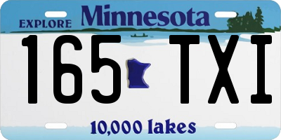 MN license plate 165TXI