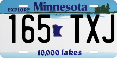MN license plate 165TXJ
