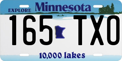 MN license plate 165TXO