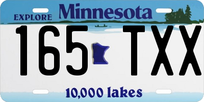 MN license plate 165TXX