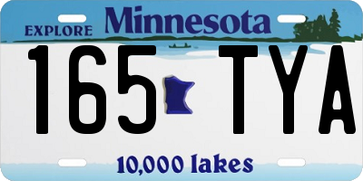 MN license plate 165TYA