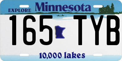 MN license plate 165TYB