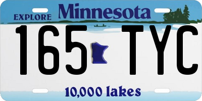MN license plate 165TYC