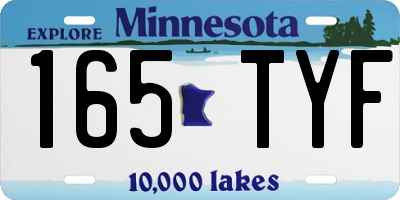 MN license plate 165TYF