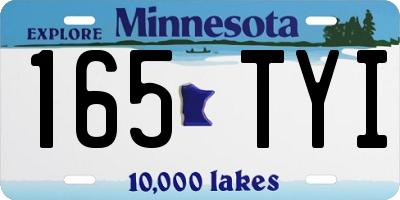 MN license plate 165TYI