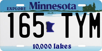 MN license plate 165TYM