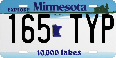 MN license plate 165TYP