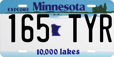 MN license plate 165TYR