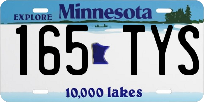 MN license plate 165TYS